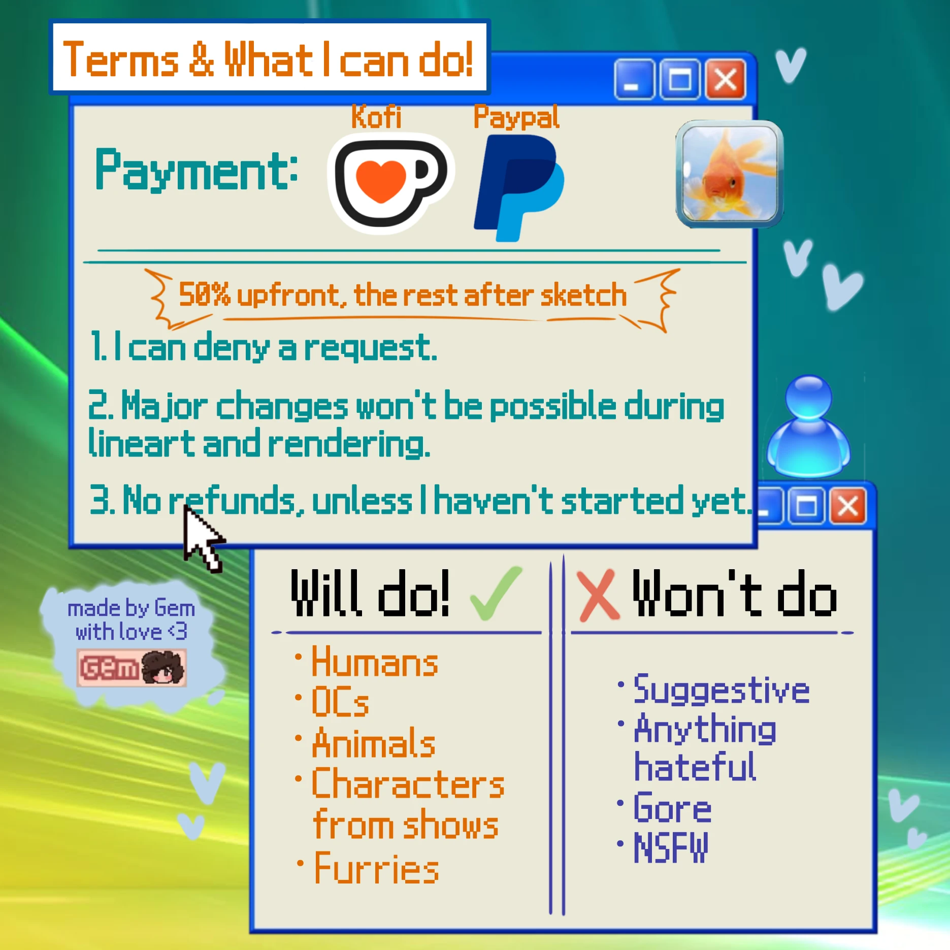 Terms & What I Can Do