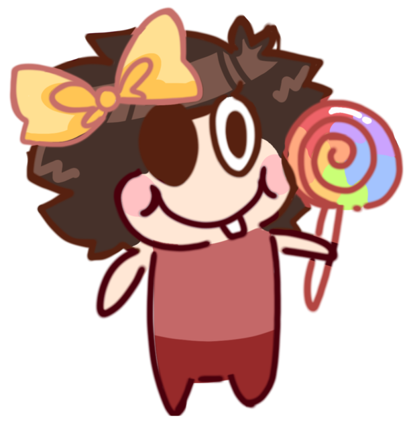 Baby Gemmie holding a lollipop